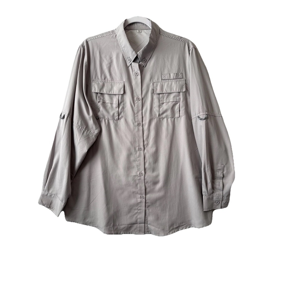 Women's Button-Down Shirt in Light Gray